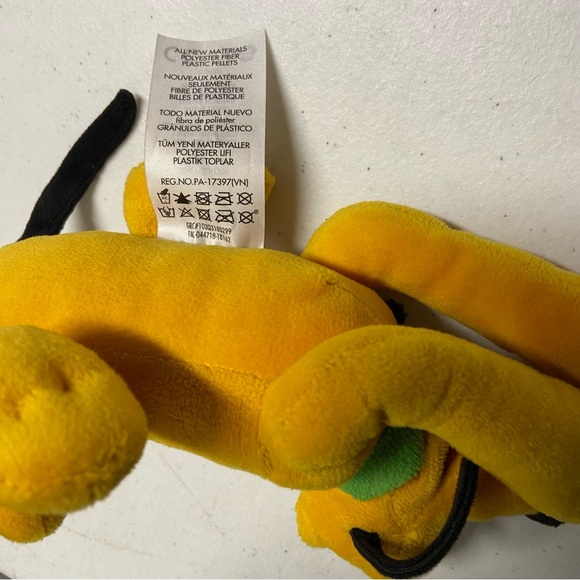Disney Store Mickey Mouse Funhouse Pluto 8" Pray Plush Stuffed Little Dog Yellow - Picture 3 of 8